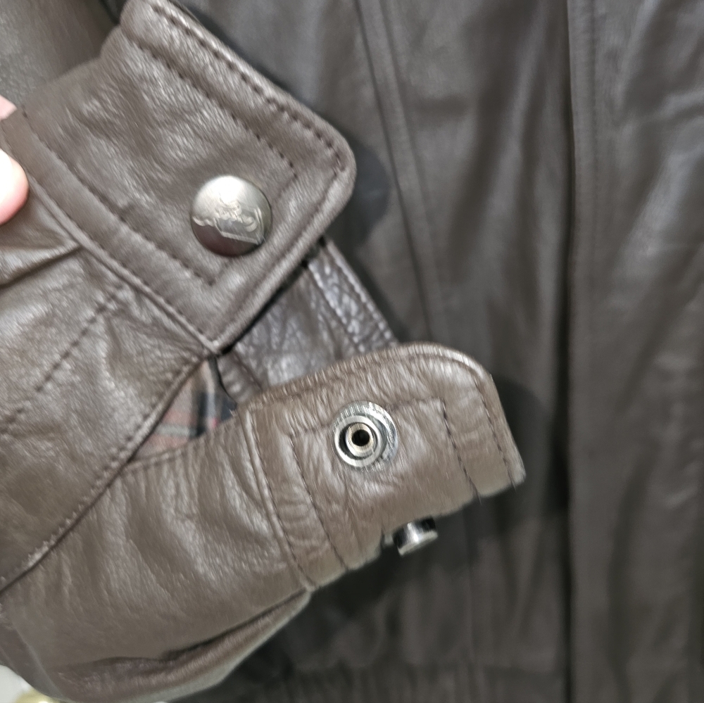 Vintage Cougar Men's Brown Leather Bomber Jacket, Size Large - Picture 4 of 15